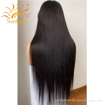 Sunlight hair wholesale 360 lace frontal wig straight  baby hair Swiss hd  lace wig virgins human hair wigs body water wave